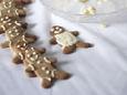 Gingerbread בדמות איש שלג משוקולד לבן